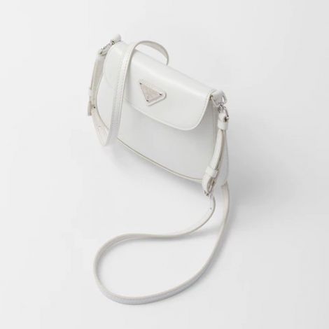 Prada Çanta Cleo Brushed Beyaz - Prada Canta Bag 22 Cleo Brushed Leather Mini Bag White Beyaz