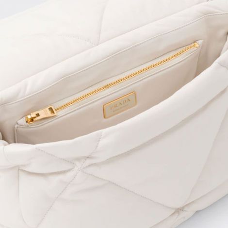 Prada Çanta Padded Nappa Beyaz - Prada Canta Bag 22 Padded Nappa Leather Shoulder Bag White Beyaz
