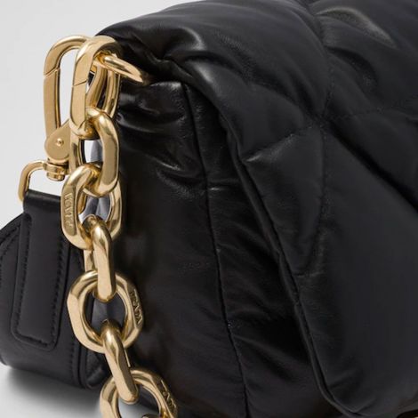 Prada Çanta Quilted Nappa Siyah - Prada Canta Bag 22 Quilted Nappa Leather Shoulder Bag Black Siyah