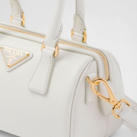 Prada Çanta Saffiano Beyaz - Prada Canta Bag 22 Saffiano Leather Top Handle Bag White Beyaz