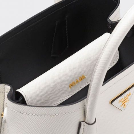 Prada Çanta Small Saffiano Beyaz - Prada Canta Bag 22 Small Saffiano Leather Double Prada Bag White Beyaz
