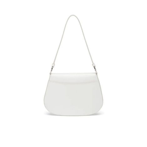 Prada Çanta Cleo Brushed Beyaz - Prada Canta Cleo Brushed Leather Shoulder Bag_with Flap Beyaz