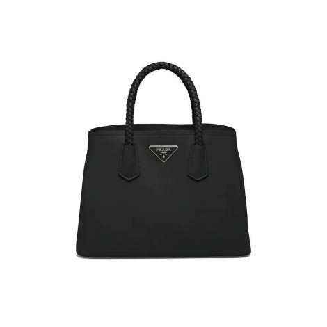 Prada Çanta Double Siyah - Prada Canta Double Medium Leather Handbag Siyah