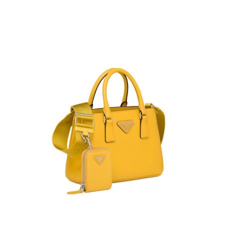 Prada Çanta Saffiano Sarı - Prada Canta Galleria Micro Bag Yellow Sari