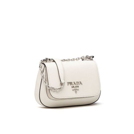Prada Çanta Saffiano Beyaz - Prada Canta Kadin Saffiano Leather Shoulder Bag Chalk White Beyaz