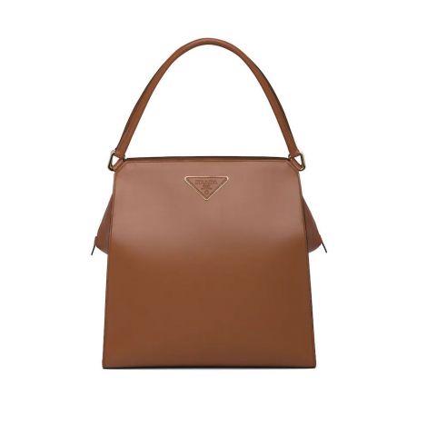 Prada Çanta Louise Kahverengi - Prada Canta Louise Large Leather Handbag El Cantasi Kahverengi