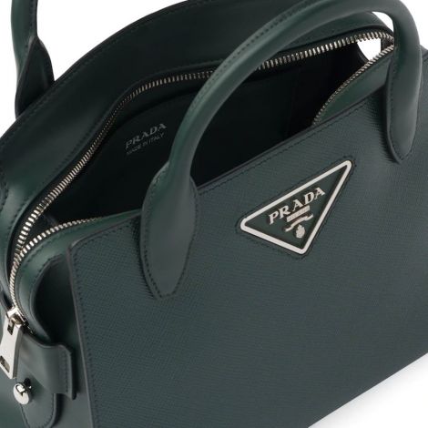 Prada Çanta Saffiano Yeşil - Prada Canta Medium Saffiano Leather Bag Yesil