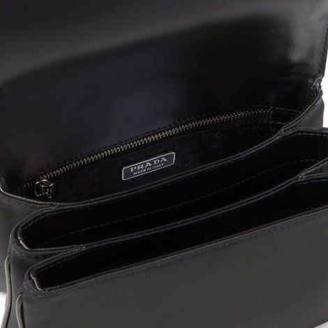 Prada Çanta Saffiano Siyah - Prada Canta Nylon And Saffiano Leather Shoulder Bag Siyah