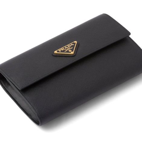 Prada Çanta Saffiano Siyah - Prada Canta Saffiano And Leather Wallet With Shoulder Strap Siyah