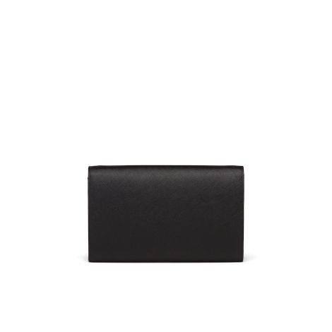 Prada Çanta Saffiano Siyah - Prada Canta Saffiano And Leather Wallet With Shoulder Strap Siyah