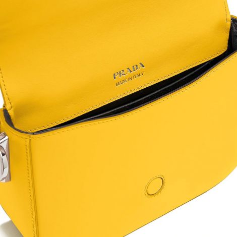 Prada Çanta Saffiano Sarı - Prada Canta Saffiano Leather Identity Shoulder Bag Sari