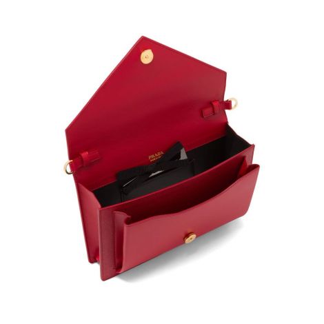 Prada Çanta Saffiano Kırmızı - Prada Canta Saffiano Leather Mini Bag Fiery Red Kirmizi