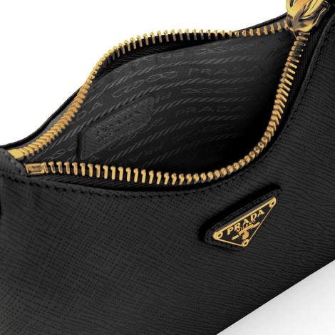 Prada Çanta Saffiano Siyah - Prada Canta Saffiano Leather Mini Bag Siyah