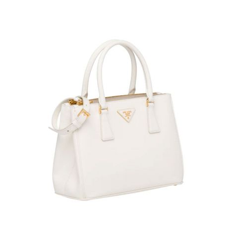 Prada Çanta Galleria Saffiano Beyaz - Prada El Cantasi Galleria Saffiano Leather Medium Bag White Beyaz