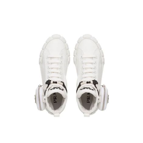 Prada Ayakkabı Wheel Re-Nylon Beyaz - Prada 2021 Ayakkabi Wheel Re Nylon Gabardine High Top Sneakers Beyaz