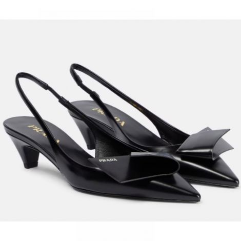 Prada Topuklu Ayakkabı Siyah - Prada Slingback Pumps Prada Women Shoes Prada Kadin Ayakkabi Prada Topuklu Ayakkabi Siyah