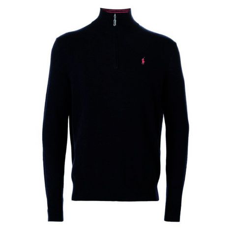 Ralph Lauren Polo Sweatshirt Zipped Siyah - Ralph Lauren Polo Sweatshirt Fermuar Yaka Zipped Sweater Kazak Siyah