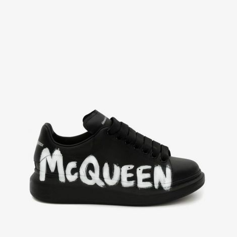 Alexander McQueen Ayakkabı Graffiti Siyah - Alexander Mcqueen Online Exclusive Graffiti Oversized Sneaker Kadin Siyah