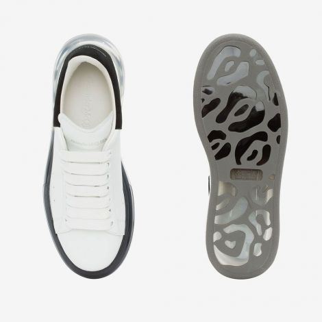 Alexander McQueen Ayakkabı Oversized Beyaz - Alexander Mcqueen Oversized Sneaker Seffaf Siyah Taban Erkek Ayakkabi Beyaz