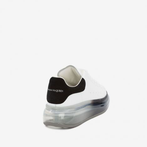 Alexander McQueen Ayakkabı Oversized Beyaz - Alexander Mcqueen Oversized Sneaker Seffaf Siyah Taban Kadin Ayakkabi Beyaz
