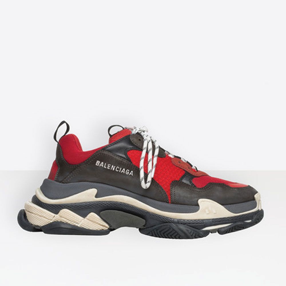 Balenciaga Leather Triple S Low top Trainers in White for Men