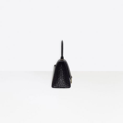 Balenciaga Çanta Hourglass Siyah - Balenciaga Canta Hourglass Handbags Small Top Handle Bag Siyah