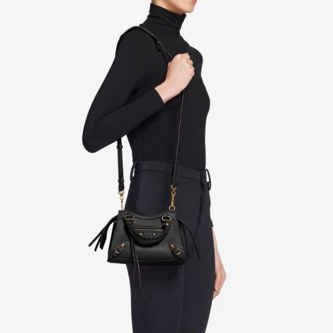 Balenciaga Çanta Neo Classic Siyah - Balenciaga Canta Neo Classic Handbags Mini Top Handle Bag Siyah