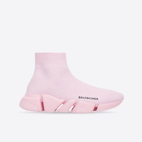 Balenciaga Ayakkabı Speed 2.0 Pembe - Balenciaga Shoes Sneaker Speed 2.0 Sneaker Pink Corap Orgu Pembe