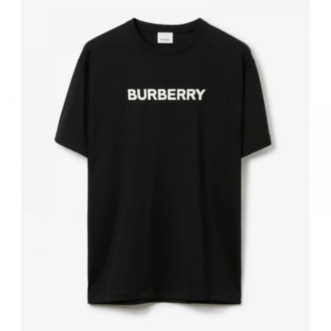 Burberry Tişört Logo Print Siyah - Burberry Logo Print T Shirt Burberry Logo Tisort Burberry Tisort Siyah