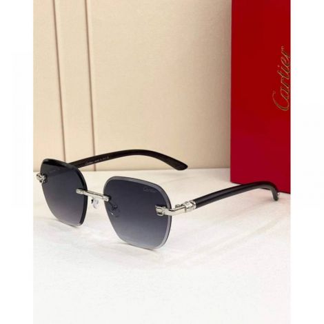 Cartier Gözlük Güneş Gözlüğü Siyah - Cartier Gozluk Cartier Gunes Gozlugu Cartier Sunglasses Siyah