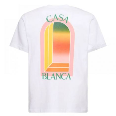 Casablanca Tişört Gradient Arch Beyaz - Casablanca Gradient Arch T Shirt Casablanca Men T Shirt Casablanca Erkek Tisort Casablanca Tisort Beyaz