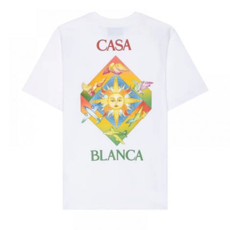 Casablanca Tişört Les Elements Beyaz - Casablanca Les Elements T Shirt White Casablanca Les Elements Erkek Tisort Beyaz