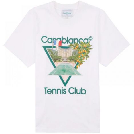 Casablanca Tişört Tennis Club  Beyaz - Casablanca Tennis Club T Shirt White Casablanca Tisort Beyaz