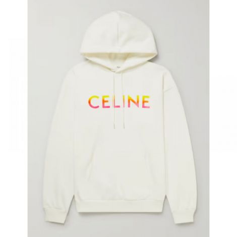 Celine Hoodie  Beyaz - Celine Hoodie Celine Kapusonlu Sweatshirt Celine Sweatshirt 1 Beyaz