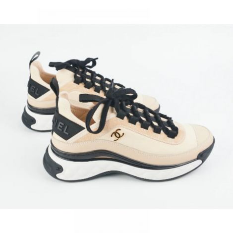 Chanel Ayakkabı Sneakers Bej - Chanel Kadin Ayakkabi Chanel Sneakers Chanel Ayakkabi Bej