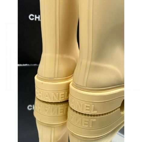 Chanel Wellington Bot Sarı - Chanel Wellington Boots Chanel Kadin Bot Chanel Kadin Cizme Chanel Bot Sari