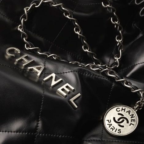 Chanel Çanta Classic Siyah - Chanel Canta Bag Chanel 22 Canta Dana Derisi Ve Gumus Detaylar Black Siyah