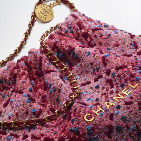 Chanel Çanta Classic Pembe - Chanel Canta Bag Chanel 22 Canta Tuvit Ve Atin Metal 384208 Bordo Pembe