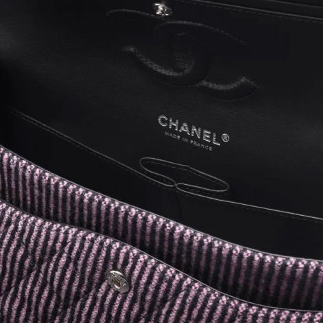 Chanel Çanta Classic Siyah - Chanel Canta Bag Klasik Canta Yun Tuvit Ve Siyah Metal Pembe Siyah