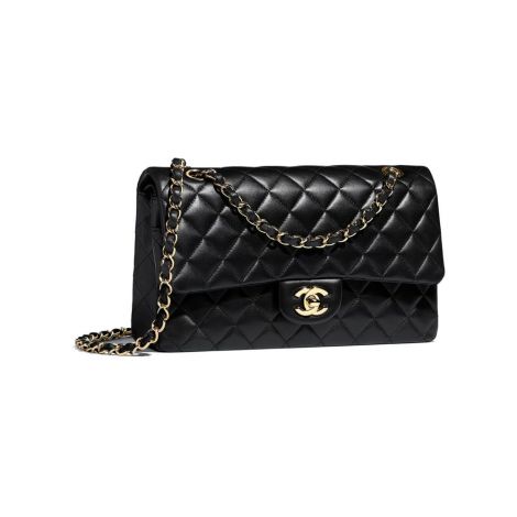 Chanel Çanta Klasik Siyah - Chanel Canta Classic Handbag Lambskin Gold Tone Metal Siyah