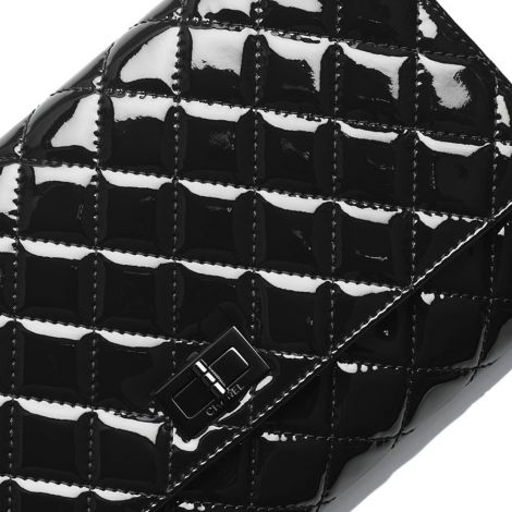 Chanel Çanta Patent Siyah - Chanel Canta Clutch Patent Calfskin Black Metal Siyah