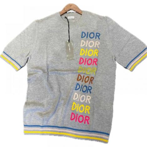 Dior Tişört Gri - Christian Dior T Shirt Christian Dior Men T Shirt Christian Dior Erkek Tisort Christian Dior Tisort 8773 Gri