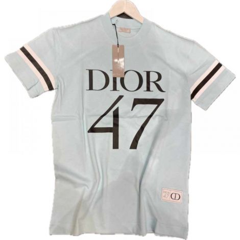 Dior T-Shirt Mavi - Christian Dior Tisort Christian Dior Erkek Tisort 7685 Mavi