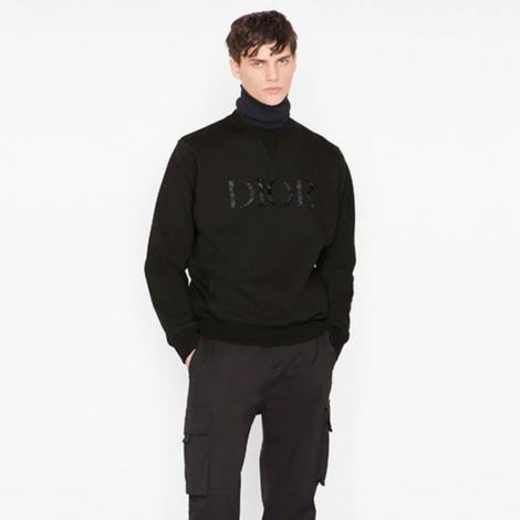 Dior Sweatshirt Peter Doig Siyah - Dior And Peter Doig Sweatshirt Black Cotton Fleece Oversized Siyah