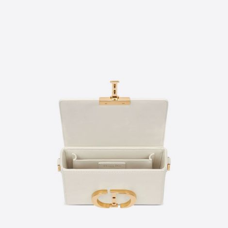 Dior Çanta 30 Montaigne Beyaz - Dior Bag Canta 2021 30 Montaigne Box Bag Latte Box Calfskin Beyaz