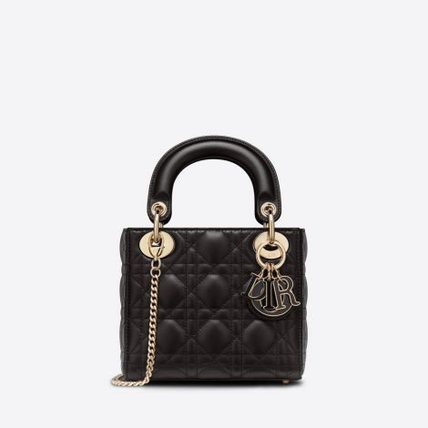 Dior Çanta Mini Siyah - Dior Bag Canta 2021 Mini Lady Dior Bag Black Cannage Lambskin Siyah