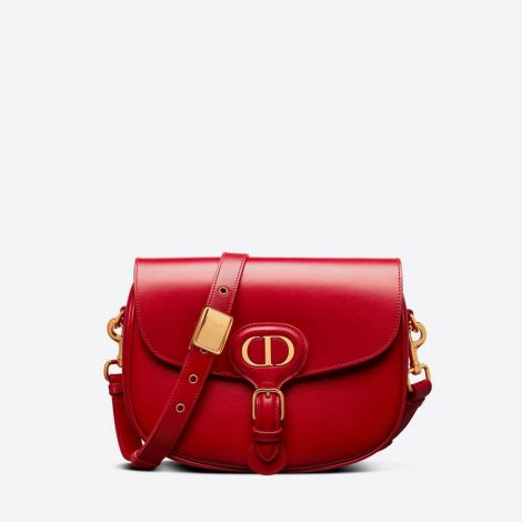 Dior Çanta Bobby Kırmızı - Dior Canta 2021 Medium Dior Bobby Bag Raspberry Box Calfskin Kirmizi