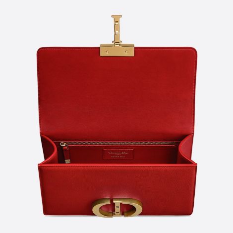Dior Çanta 30 Montaigne Kırmızı - Dior Canta 30 Montaigne Calfskin Bag Red Kirmizi