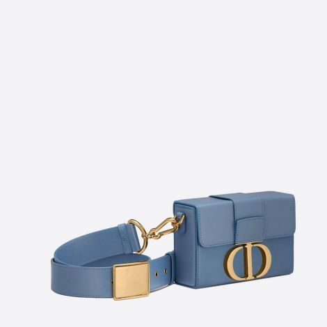 Dior Çanta 30 Montaigne Mavi - Dior Canta Kadin 30 Montaigne Box Bag Denim Blue Box Calfskin Mavi