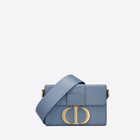 Dior Çanta 30 Montaigne Mavi - Dior Canta Kadin 30 Montaigne Box Bag Denim Blue Box Calfskin Mavi